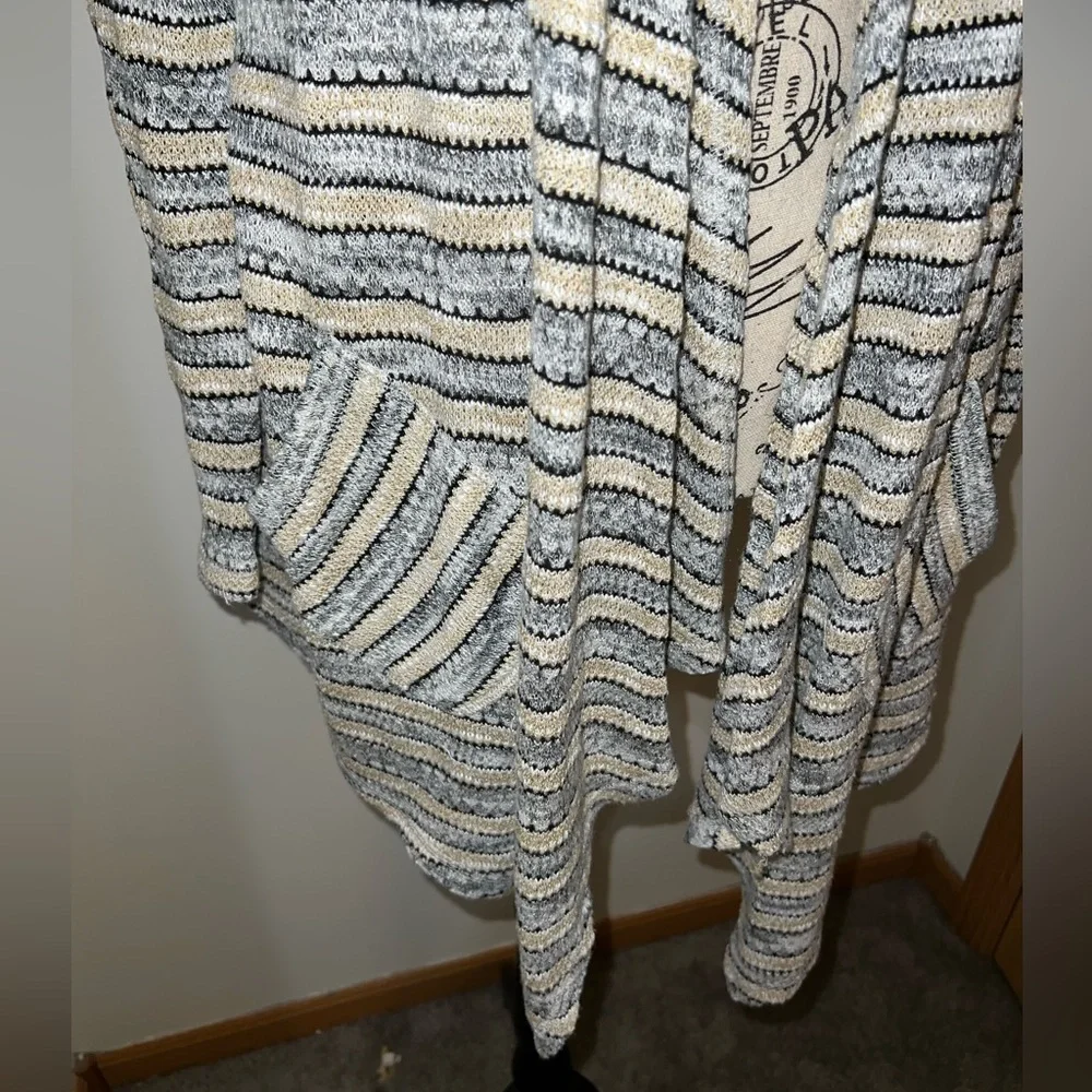 Ruby Rd. Women's Striped Duster Cardigan/Size Large - Picture 3 of 12